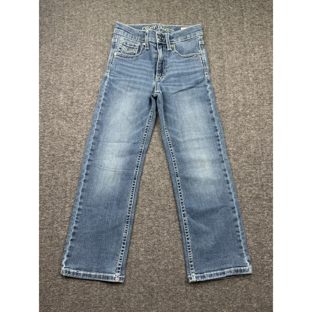 Cody James Boys Size 8 Western Jeans Stretch Denim Whiskered Cowboy Rodeo Work